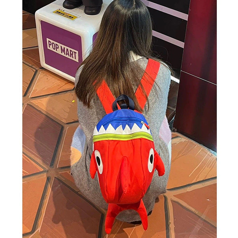 Shark Small Bookbag High School Student College Student Niche Travel Cute Funny Backpack Girl's Backpack New