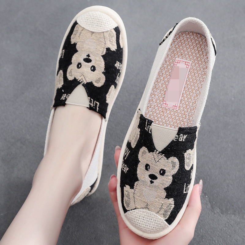 xakxx Slip-on Lofter Women's Canvas Shoes Spring, Summer and Autumn New Old Beijing Cloth Shoes Women's Single Shoes Breathable Lightweight Wholesale