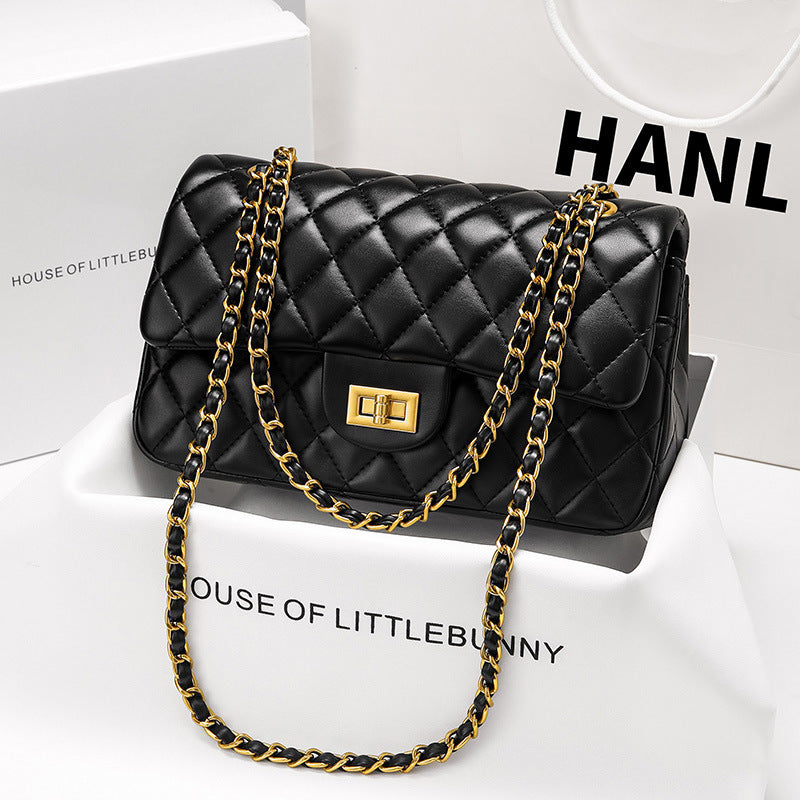 2025 Xiaoxiangfeng Caviar Rhombus Bag popular New Crossbody Chain Bag Underarm Women's Bag Fashion Versatile Shoulder Bag