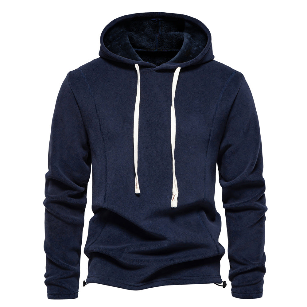XAKXX 2025 Men's autumn and winter new stand-up collar half-zipper long-sleeved sweater stand-up collar New trend versatile men's fleece top