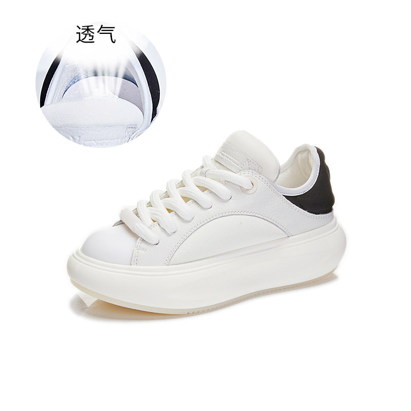 xakxx Inner Full-Grain Sheepskin Canvas Shoes Autumn New Women's Height Increasing Platform Shoes Women's All-Match Casual Shoes Women's