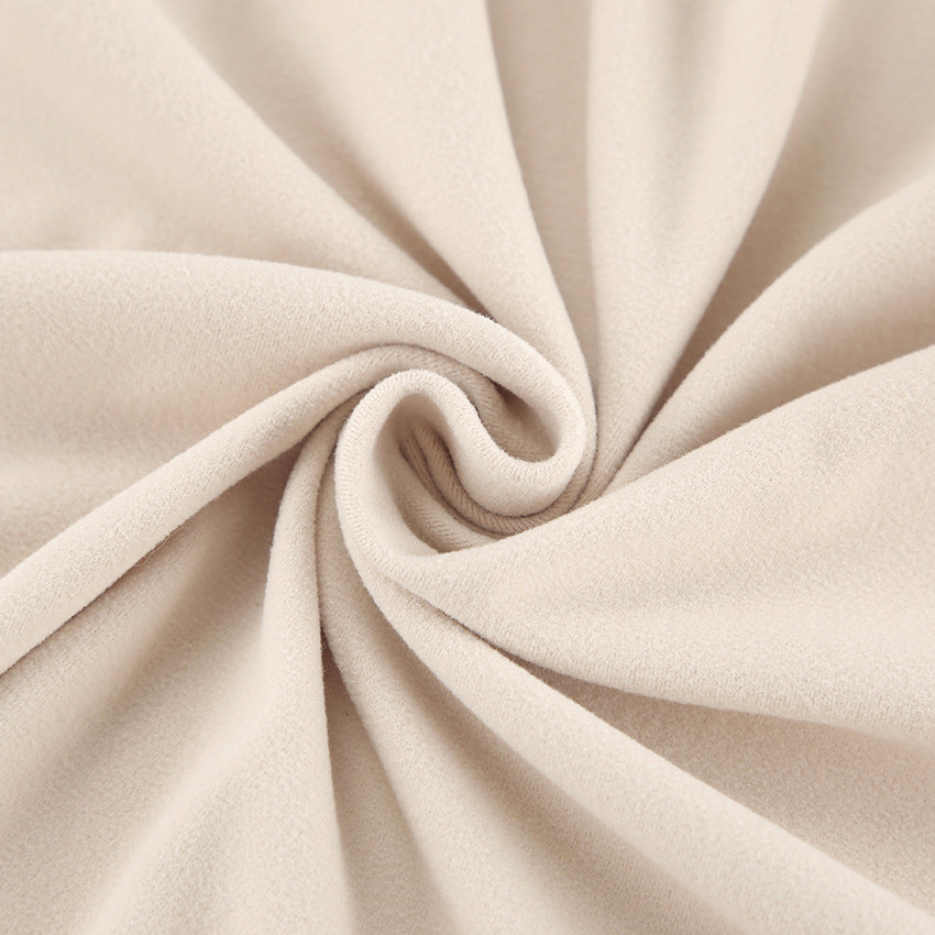 XAKXX 2025Slim-fit ruffle edge dress popular autumn and winter high-end sense khaki one-word neck tube top open fork fish tail long dress women