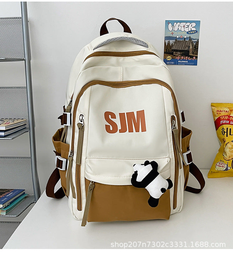 Foreign Trade Schoolbag Ins College Students' Backpack High School Student Good-looking Junior High School Student Large-Capacity Backpack Computer Bag
