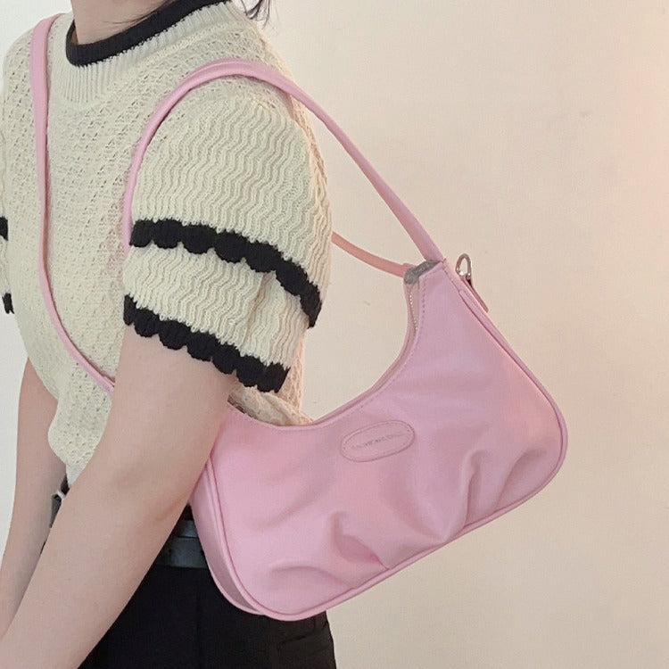 XAKXX 2025 This year's popular niche girls bag popular trend silver shoulder underarm bag fashion Spice girl messenger bag women's summer