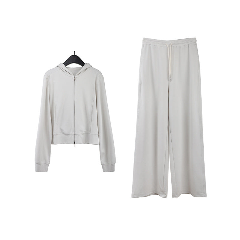 2025 Modal hooded sweater + casual sweatpants women's 2025 spring Korean version sports two-piece set T027