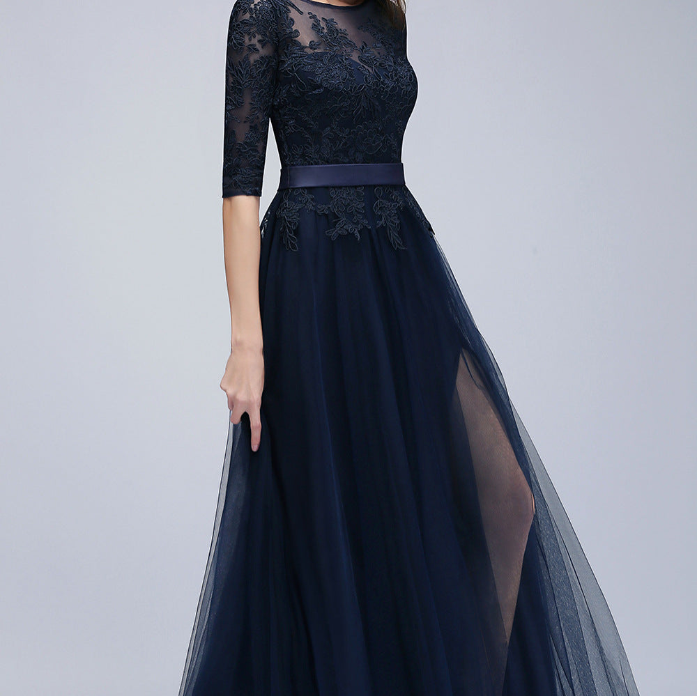2025 Banquet evening dress skirt popular new host annual meeting long female elegant celebrity slim dignified atmospheric dress