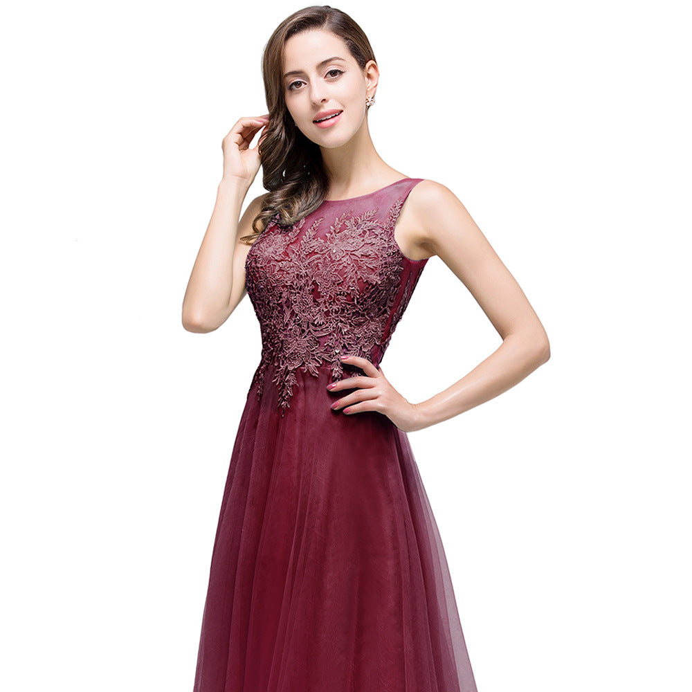 2025 New Popular trade evening dress women's popular new backless elegant dignified atmosphere banquet choir performance dress