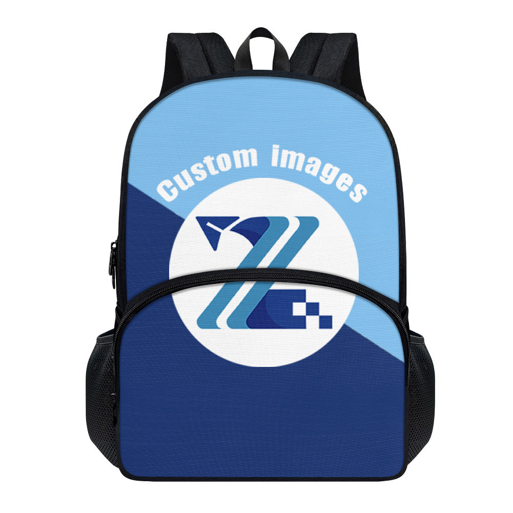 One Piece Dropshipping NEWn Pattern Printing One Piece Minimum Order Hot Sale Double Layer 17-Inch Student Schoolbag