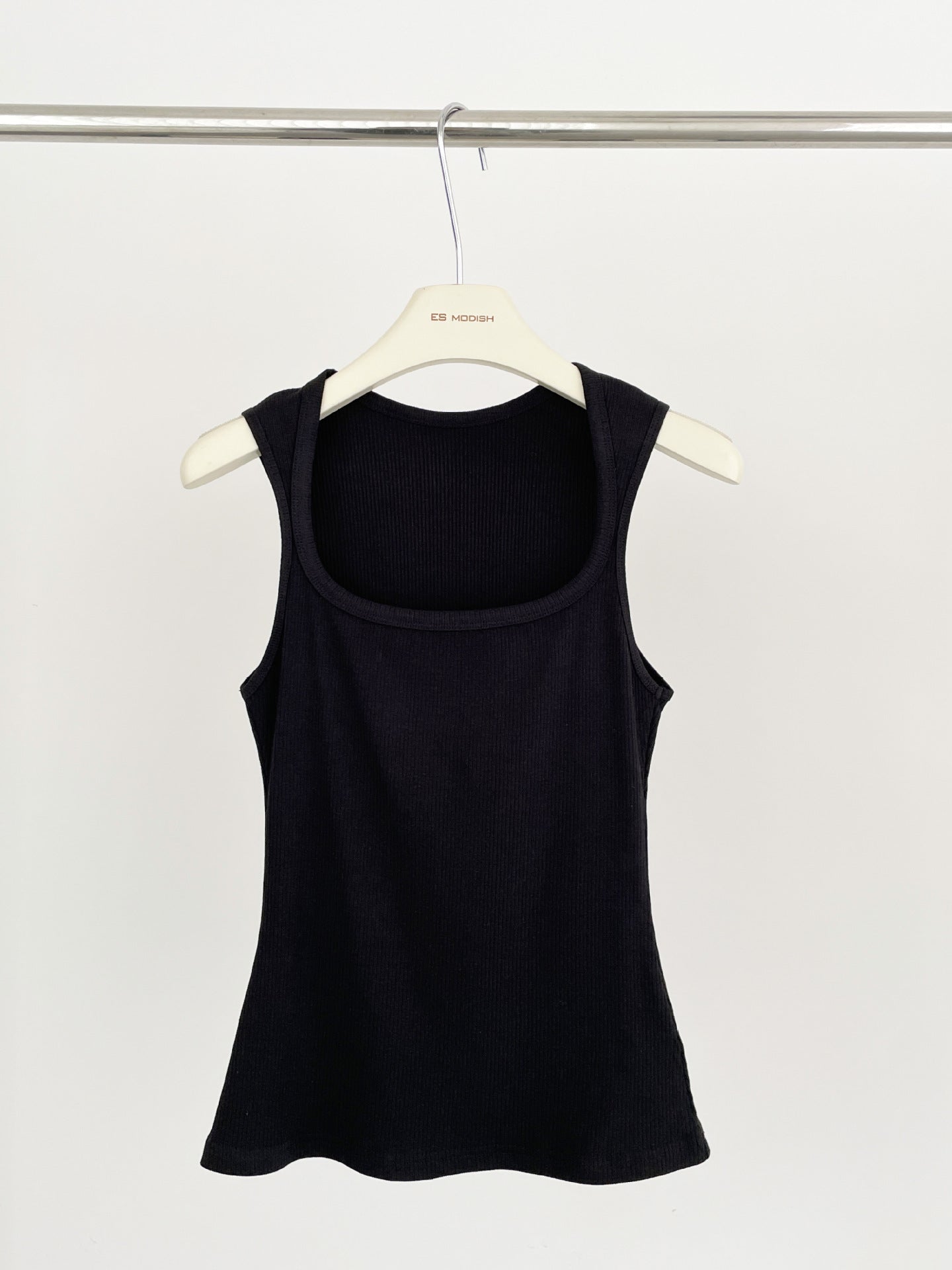 2025 ES MODISH spring new product designer self-kept model with square collar waist and thin temperament vest for girls