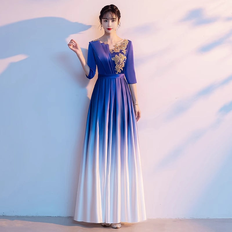 2025 Chorus costumes Women's long skirts New adult stage performance costumes Choir recitation competition evening gowns
