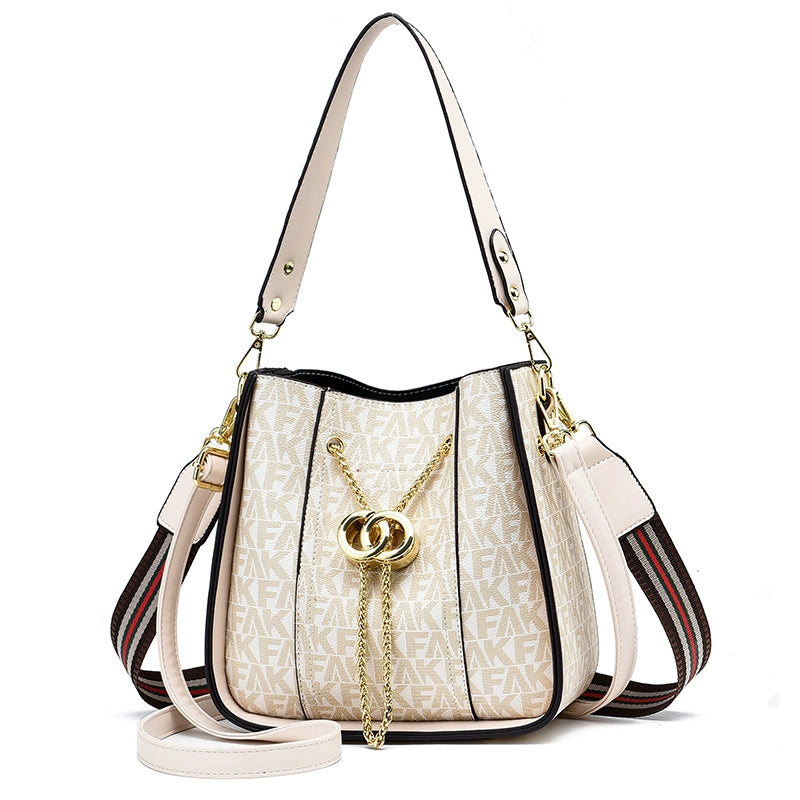 Bag women new fashion high texture large capacity portable bucket bag versatile Internet celebrity shoulder messenger bag tide