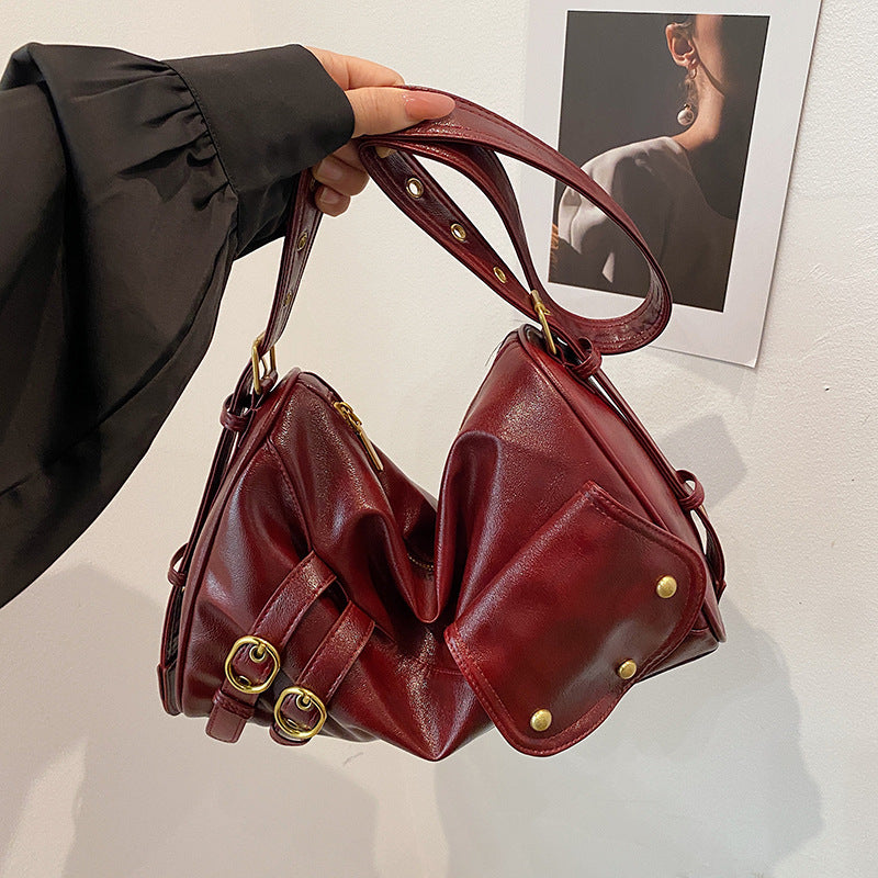 XAKXX 2025 popular street trend versatile exquisite women's bag new niche retro casual shoulder messenger bag bag
