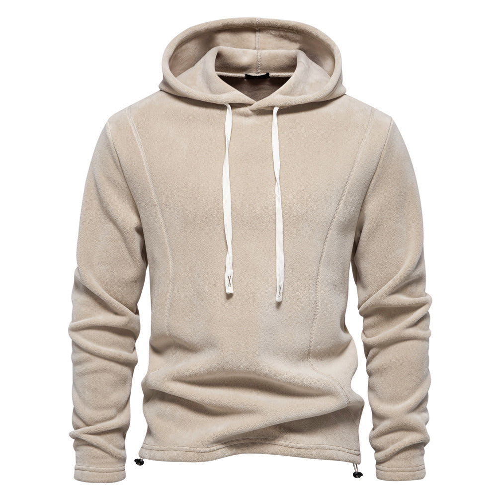 XAKXX 2025 Men's autumn and winter new stand-up collar half-zipper long-sleeved sweater stand-up collar New trend versatile men's fleece top