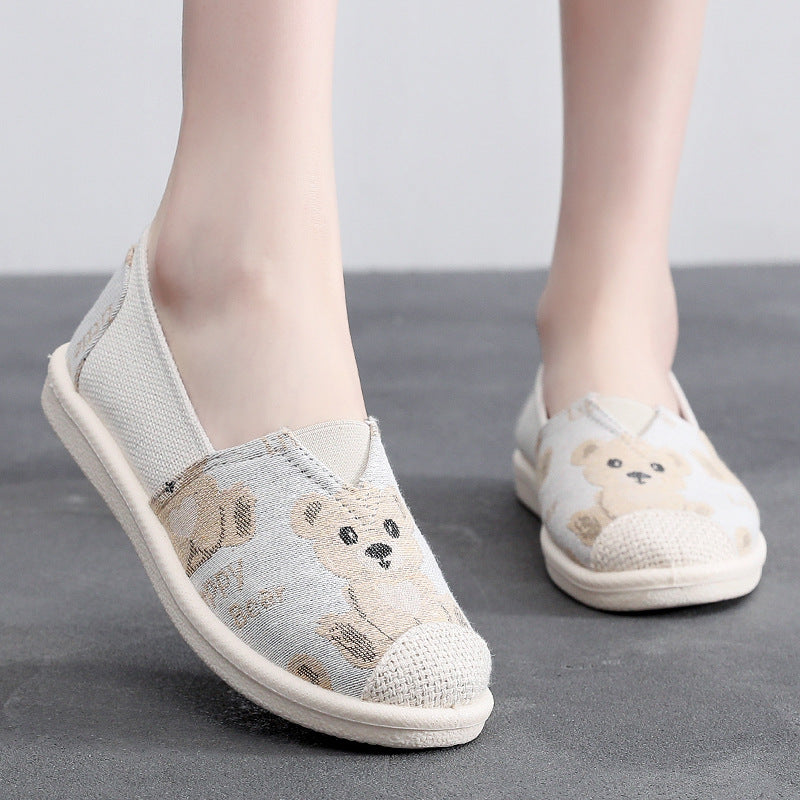 xakxx Slip-on Lofter Women's Canvas Shoes Spring, Summer and Autumn New Old Beijing Cloth Shoes Women's Single Shoes Breathable Lightweight Wholesale