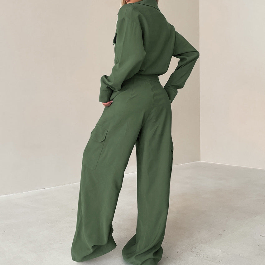 XAKXX 20252025n tooling Fengshan long-sleeved trousers jumpsuit popular 2025 autumn and winter fashion new New wholesale women's clothing