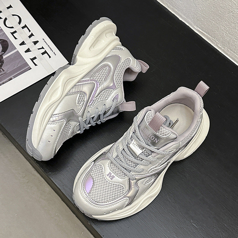 xakxx Free Shipping Summer New Ladies Dad Shoes Thick Sole Increased Slim Fit Women's Shoes All-Match Fashion Sneaker Women's Shoes