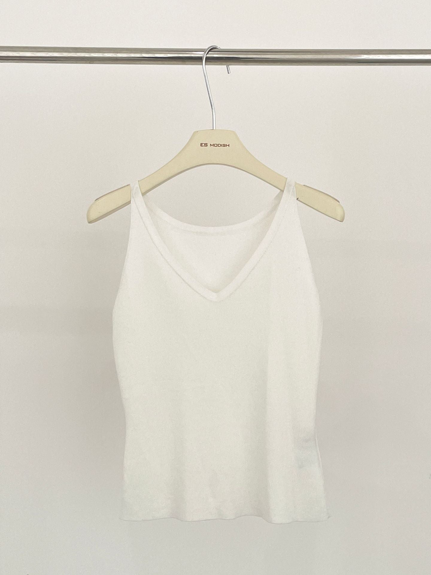 2025 ES MODISH spring new product basic versatile slim V-neck sling vest top with Tencel small vest inside