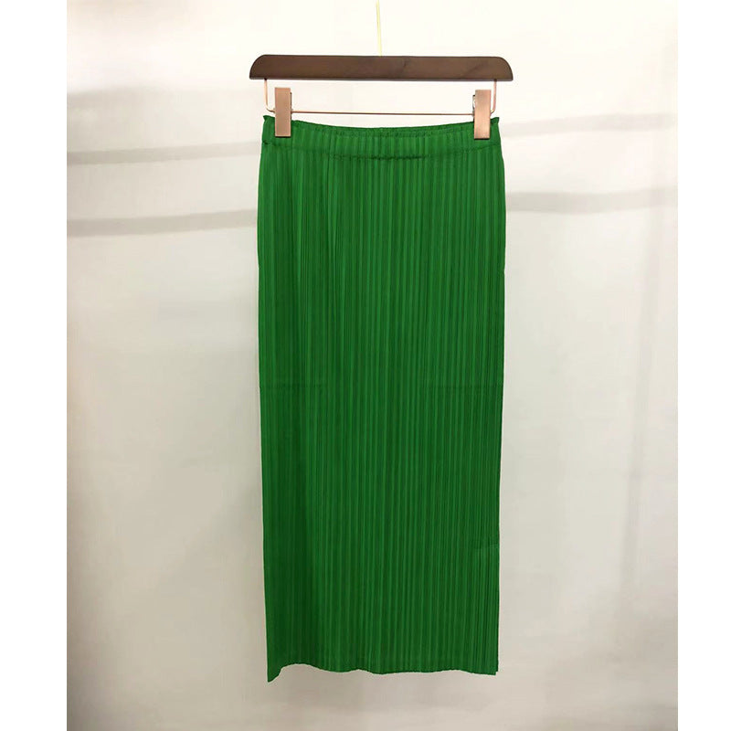 2025 skirt spring women's small Shenzhen Nanyou women's clothing wholesale high-end split fork medium and long hip skirt