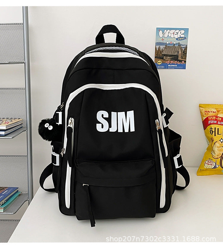 Foreign Trade Schoolbag Ins College Students' Backpack High School Student Good-looking Junior High School Student Large-Capacity Backpack Computer Bag