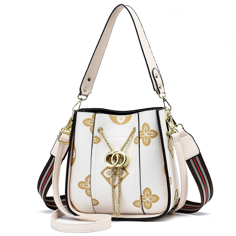 Bag women new fashion high texture large capacity portable bucket bag versatile Internet celebrity shoulder messenger bag tide