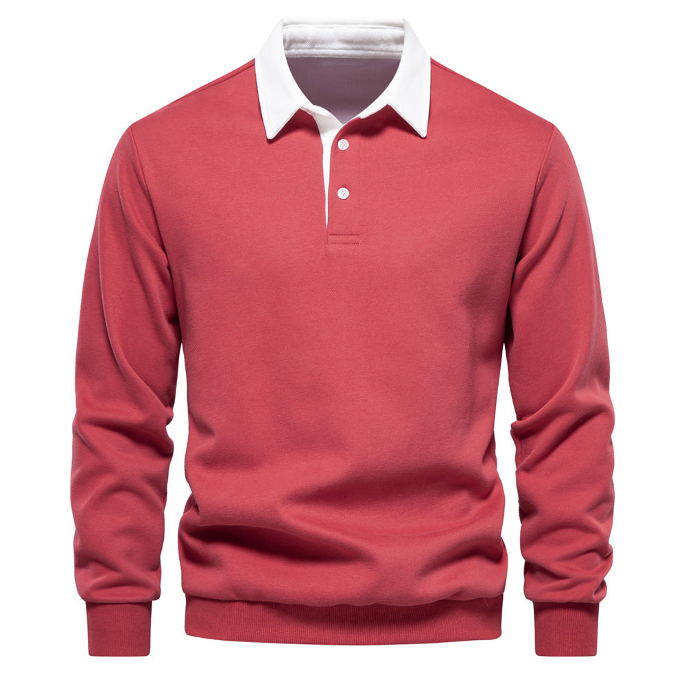 XAKXX 2025 popular New Autumn Long Sleeve Polo Neck Sweater Trend Popularan Size Hot Trade Men's Sweater High-quality Casual Versatile Men