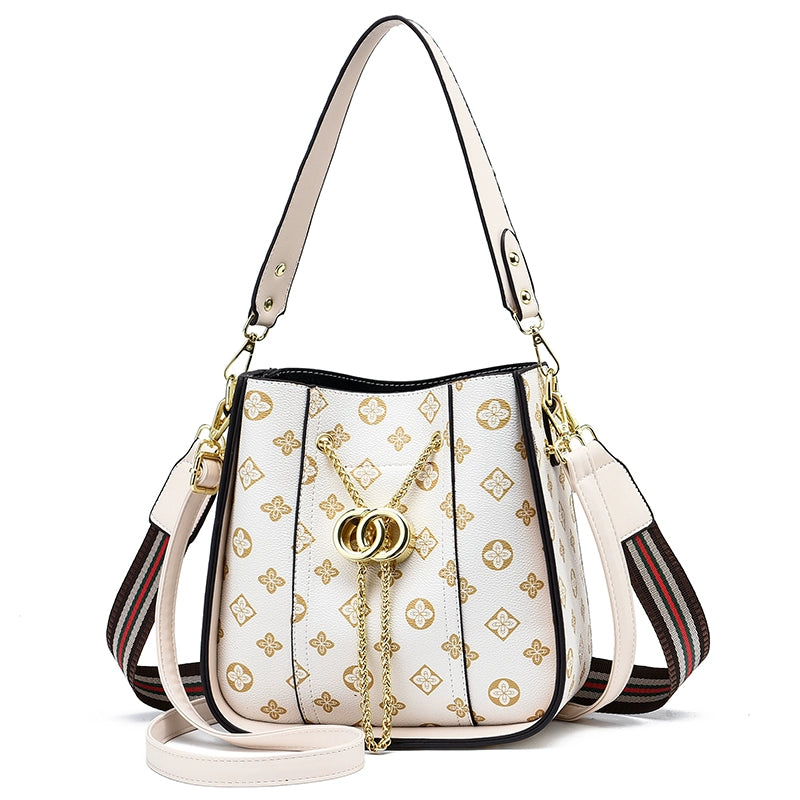Bag women new fashion high texture large capacity portable bucket bag versatile Internet celebrity shoulder messenger bag tide