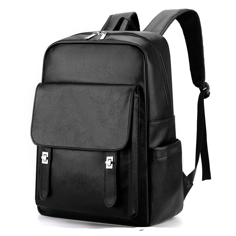XAKXX 2025 Cross-border backpack simple lock large capacity business computer bag student schoolbag travel commuter men's backpack
