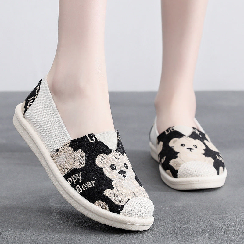xakxx Slip-on Lofter Women's Canvas Shoes Spring, Summer and Autumn New Old Beijing Cloth Shoes Women's Single Shoes Breathable Lightweight Wholesale