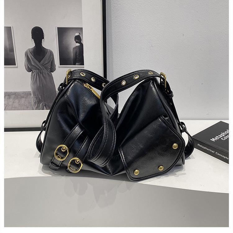 XAKXX 2025 popular street trend versatile exquisite women's bag new niche retro casual shoulder messenger bag bag