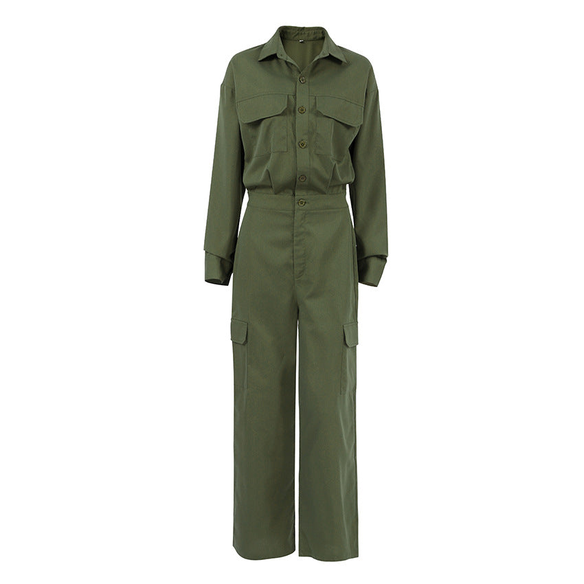 XAKXX 20252025n tooling Fengshan long-sleeved trousers jumpsuit popular 2025 autumn and winter fashion new New wholesale women's clothing