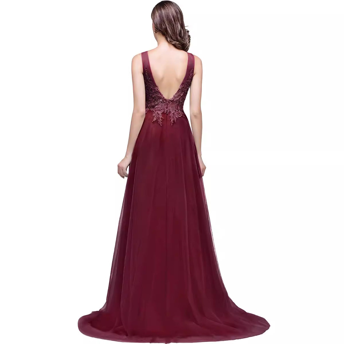 2025 New Popular trade evening dress women's popular new backless elegant dignified atmosphere banquet choir performance dress