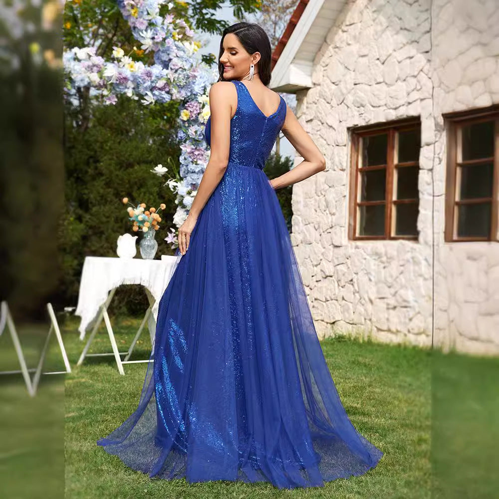 2025 Banquet evening dress women's popular new elegant dignified atmosphere thin host dress dress long dress