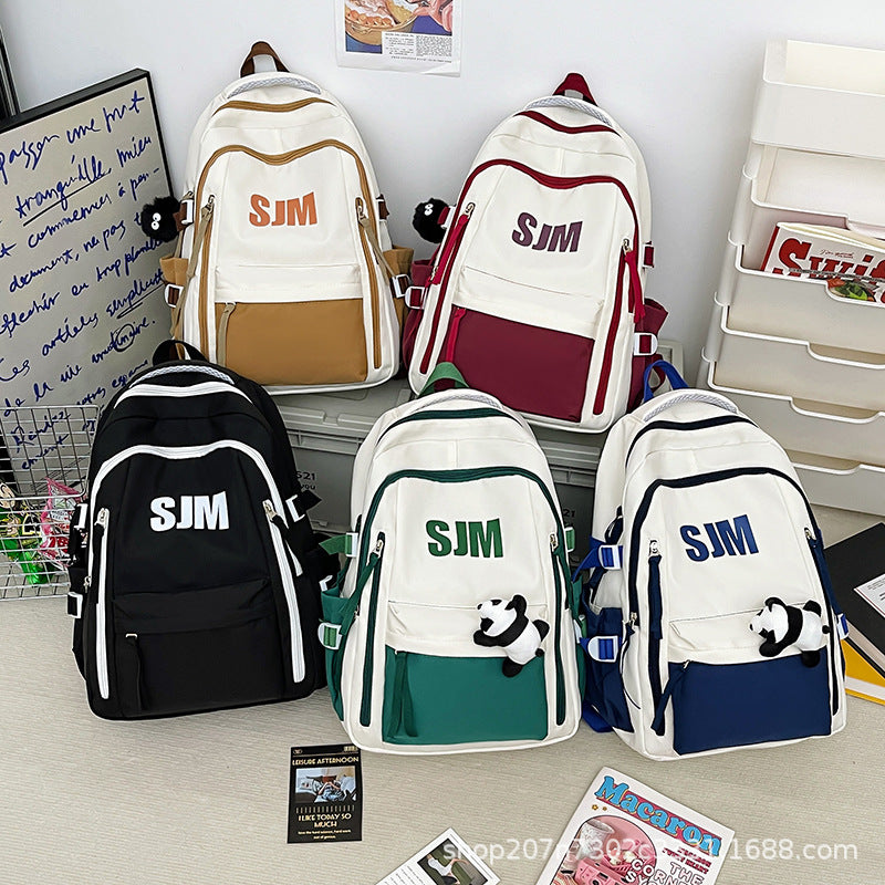 Foreign Trade Schoolbag Ins College Students' Backpack High School Student Good-looking Junior High School Student Large-Capacity Backpack Computer Bag