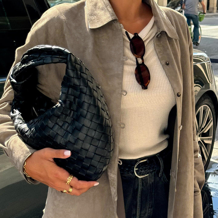 XAKXX 2025 spring and summer retro style khaki knitted suede loose lapel shirt sleeves 2025 niche versatile shirt women