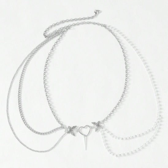 4401-1 2025 design waist chain spring and summer niche versatile chain love butterfly accessories versatile waist chain belt