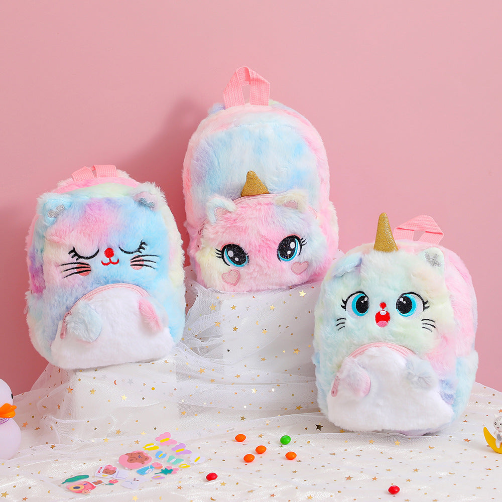 Unicorn Unicorn Plush Big Eyes Backpack Kindergarten Children Cartoon Backpack Little Girl Backpack