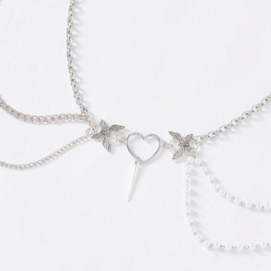 4401-1 2025 design waist chain spring and summer niche versatile chain love butterfly accessories versatile waist chain belt