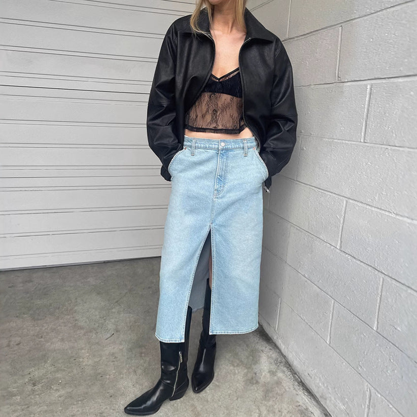XAKXX 2025 sexy perspective black suspender small vest women's 2025 early spring pure desire loose short Spice Girl top women's clothing