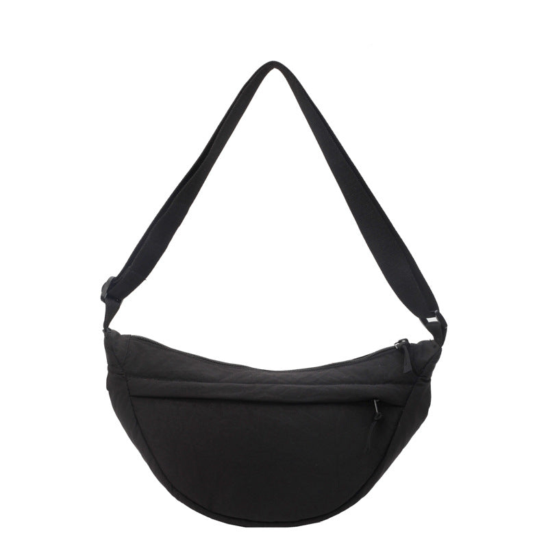 XAKXX 2025 Stylish soft and simple casual dumpling bag popular new versatile shoulder bag Japanese and Korean trend messenger bag