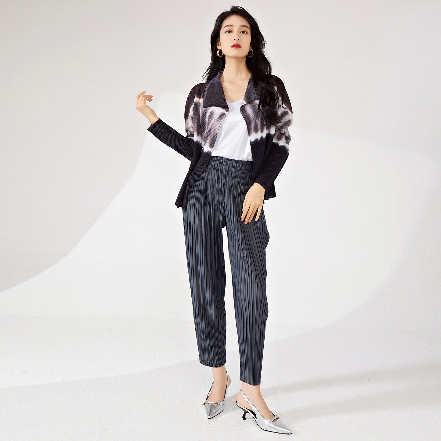 2025 counter basic hot-selling radish pants Harlan pants women's elastic waist loose fashion versatile nine-point casual pants