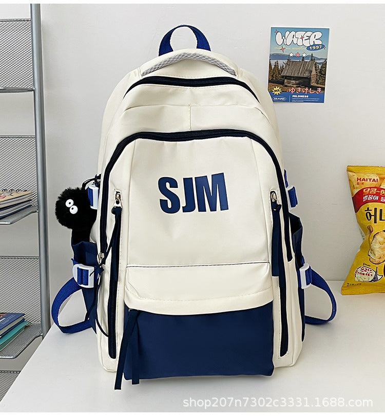 Foreign Trade Schoolbag Ins College Students' Backpack High School Student Good-looking Junior High School Student Large-Capacity Backpack Computer Bag