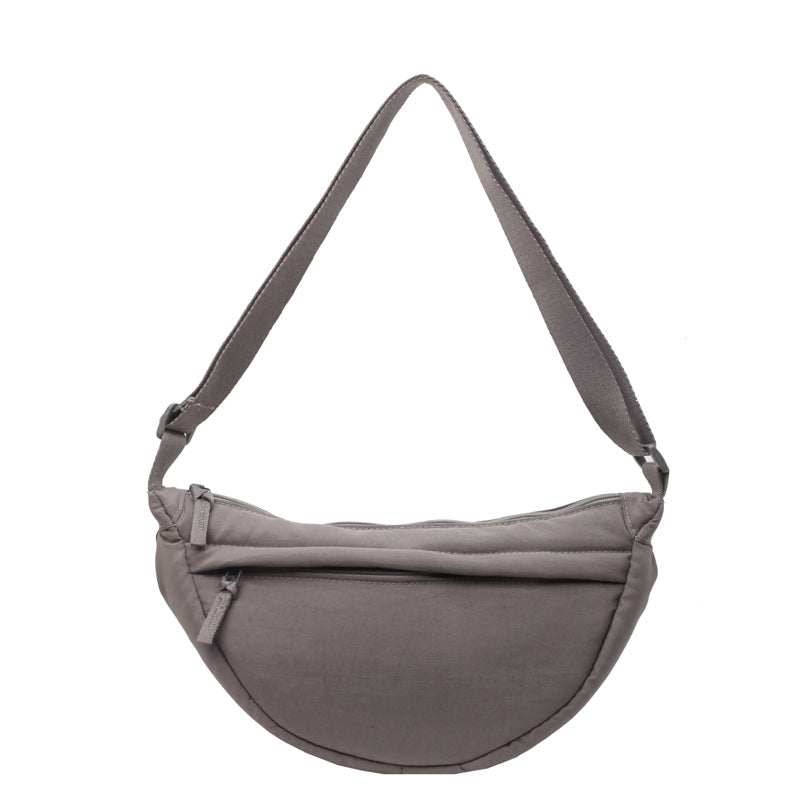 XAKXX 2025 Stylish soft and simple casual dumpling bag popular new versatile shoulder bag Japanese and Korean trend messenger bag