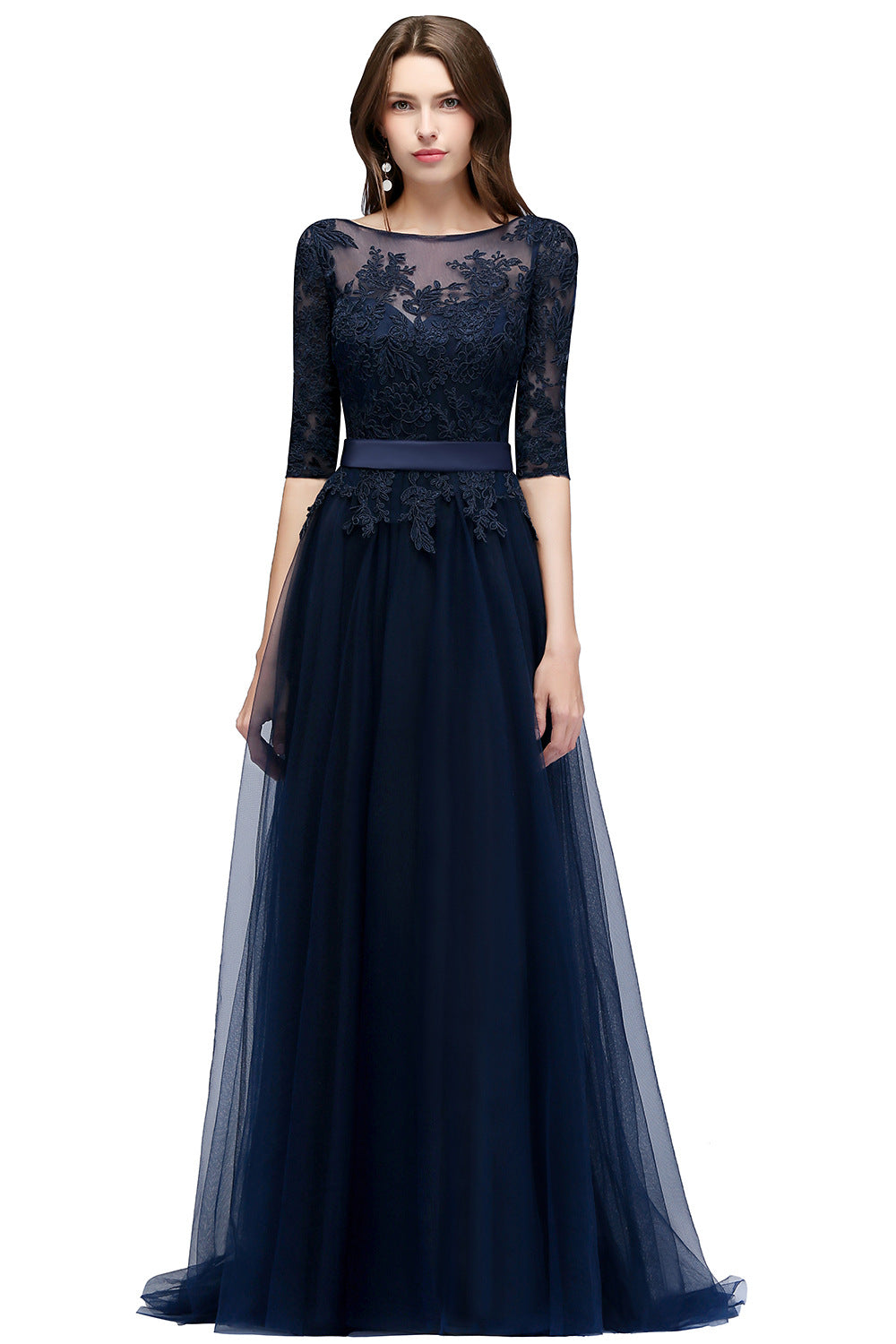 2025 Banquet evening dress skirt popular new host annual meeting long female elegant celebrity slim dignified atmospheric dress