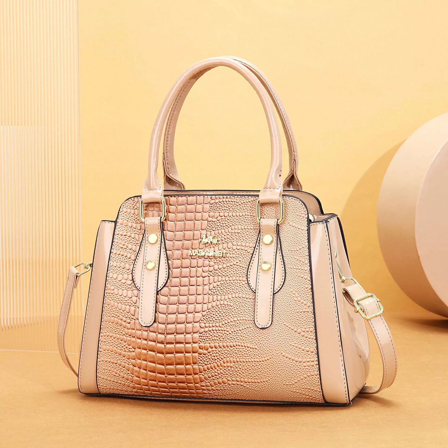 Bag Women New Fashion Versatile Crocodile Pattern Contrasting Color Large Capacity Handbag Temperament One Shoulder Crossbody Bag Women