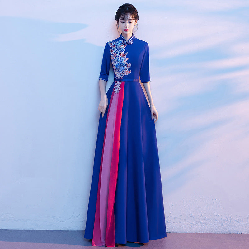 2025 Chorus performance costume women's long dress popular new adult solo stage performance costume conductor choir dress