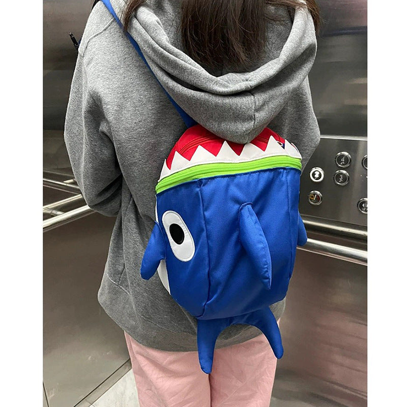 Shark Small Bookbag High School Student College Student Niche Travel Cute Funny Backpack Girl's Backpack New