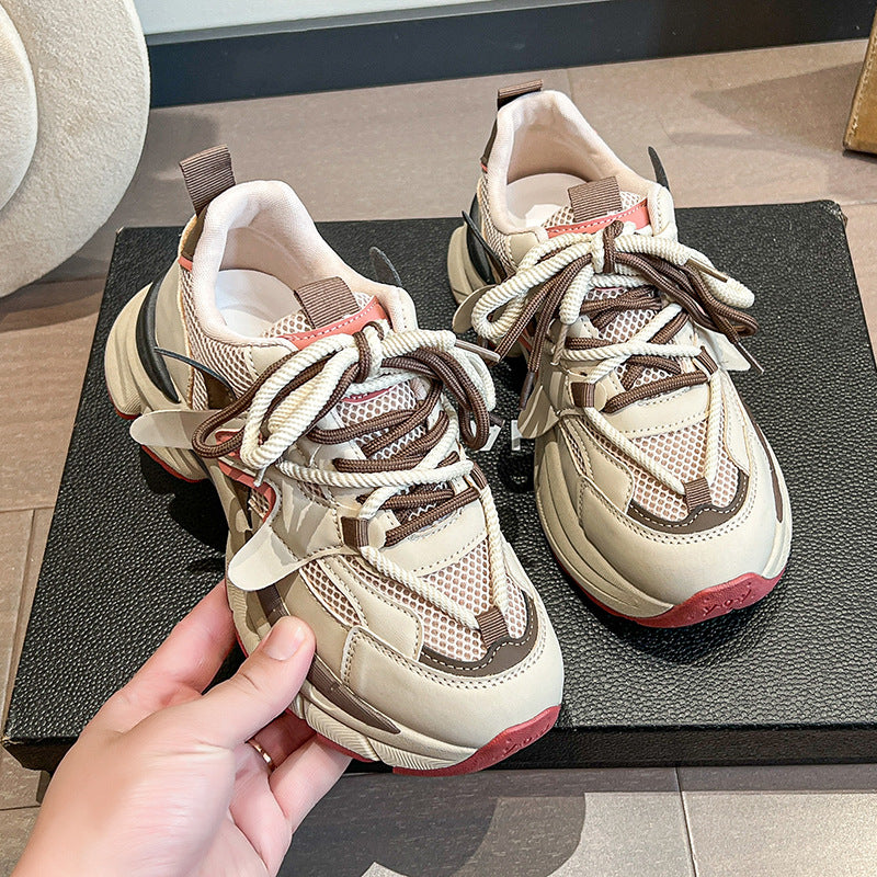 xakxx Free Shipping Summer New Ladies Dad Shoes Thick Sole Increased Slim Fit Women's Shoes All-Match Fashion Sneaker Women's Shoes