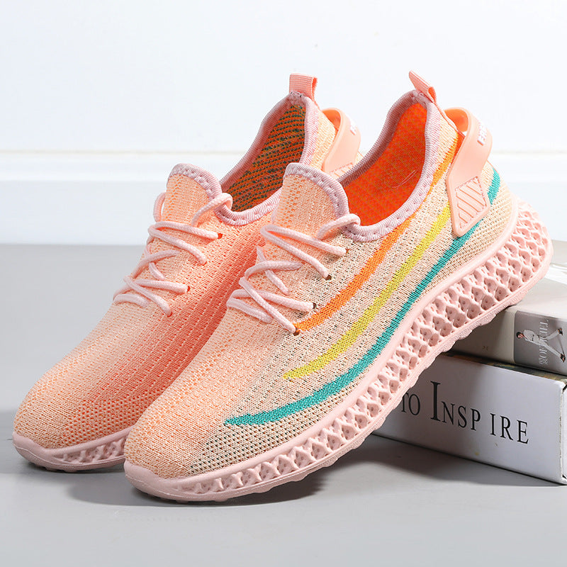xakxx One Piece Dropshipping Female Tennis Shoes Sandals Casual Shoes Korean New Summer Mesh Surface White Shoes Lace Canvas Women's Shoes