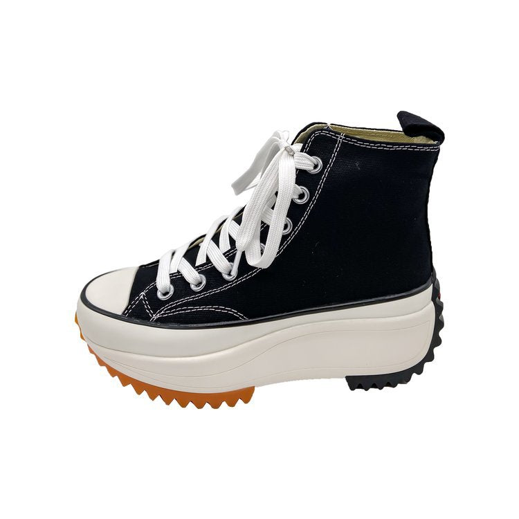 xakxx Foreign Trade plus Size Thick-Soled High-Top Canvas Shoes for Women Autumn New Sports Casual Shoes Versatile Breathable White Shoes