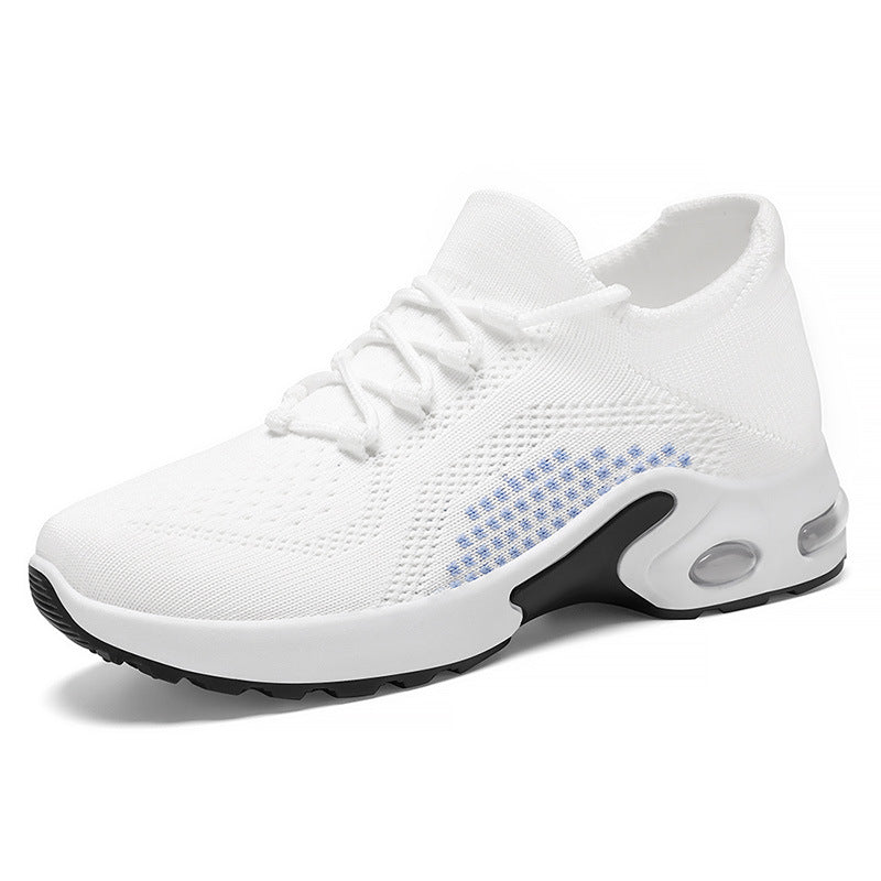 xakxx Women's Shoes Summer Shoes Cross-Border Temu Women's Shoes Wholesale Flyknit Breathable Casual Shoes Air Cushion Sneaker
